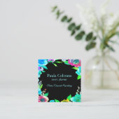 Kleurrijke Bloeiende Bloemen voor Professionele Be Vierkante Visitekaartje (Staand voorkant)