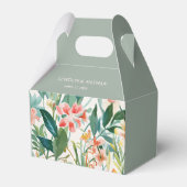 Kleurrijke bloeiende bloemenbruiloft bedankdoosjes (Voorkant Zijde)