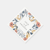 Kleurrijke Bloeiende Bloemige Bruiloftservetten Servet (Hoek)