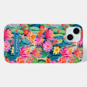 Kleurrijke Bloeiende Cacti Gepersonaliseerd Case-Mate iPhone Case (Achterkant (horizontaal))