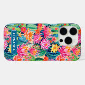 Kleurrijke Bloeiende Cactussen Gepersonaliseerd Case-Mate iPhone Case (Achterkant (horizontaal))