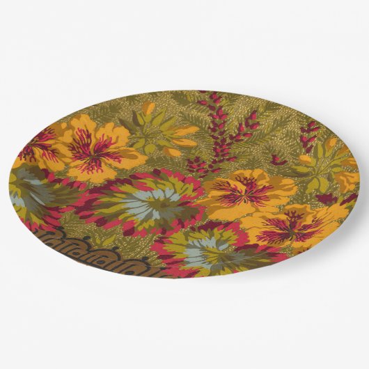 Kleurrijke bloeiende Nasturtiums Bessen Partyware Papieren Bordje (Gekanteld)