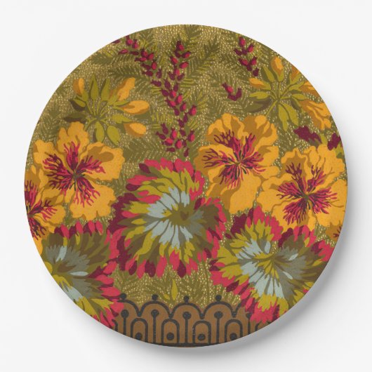 Kleurrijke bloeiende Nasturtiums Bessen Partyware Papieren Bordje (Voorkant)