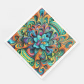 Kleurrijke bloem Abstracte kunst Servet (Hoek)