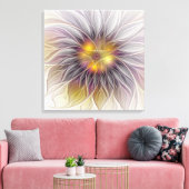 Kleurrijke Bloem, Abstracte Moderne Fractal Canvas Afdruk (Insitu (Woonkamer))