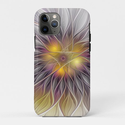 Kleurrijke Bloem, Abstracte Moderne Fractal Case-Mate iPhone Case (Achterkant)