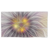 Kleurrijke Bloem, Abstracte Moderne Fractal Kussensloop (Voorkant-Links)