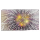 Kleurrijke Bloem, Abstracte Moderne Fractal Kussensloop (Voorkant-Rechts)