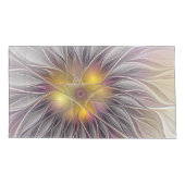 Kleurrijke Bloem, Abstracte Moderne Fractal Kussensloop (Achterkant-Links)