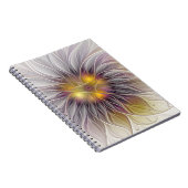 Kleurrijke Bloem, Abstracte Moderne Fractal Notitieboek (Rechterzijde)