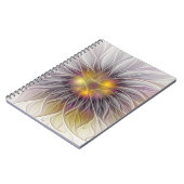 Kleurrijke Bloem, Abstracte Moderne Fractal Notitieboek (Linkerzijde)