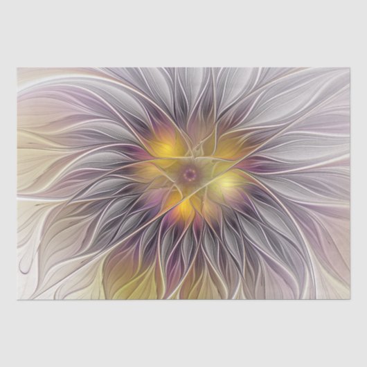 Kleurrijke Bloem, Abstracte Moderne Fractal Tissuepapier (Voorkant)