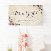 Kleurrijke Bloem Baby shower Banner Groot (Insitu)