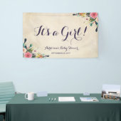 Kleurrijke Bloem Baby shower Banner Groot (Beurs)