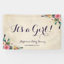 Kleurrijke Bloem Baby shower Banner Groot