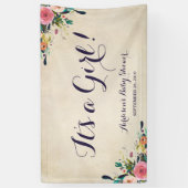 Kleurrijke Bloem Baby shower Banner Groot (Verticaal)