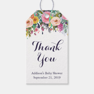 Kleurrijke Bloem Baby shower Favor Tag Gift Labels Cadeaulabel