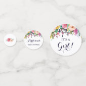 Kleurrijke Bloem Baby shower Tafel Confetti (Voorkanten)