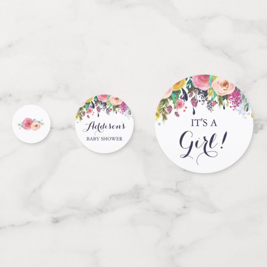 Kleurrijke Bloem Baby shower Tafel Confetti