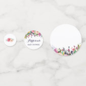 Kleurrijke Bloem Baby shower Tafel Confetti (Achterkanten)