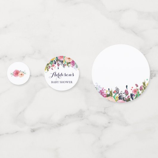 Kleurrijke Bloem Baby shower Tafel Confetti