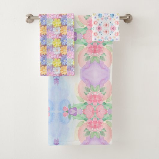 Kleurrijke Bloem Bad Handdoek (Insitu)