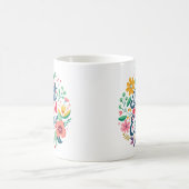 Kleurrijke Bloem Beste Mam ooit Koffiemok (Center)