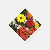 Kleurrijke bloem boeket foto servet (Hoek)