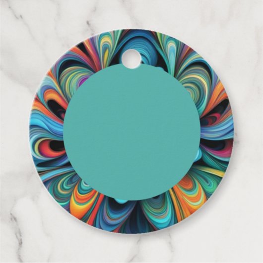 Kleurrijke Bloem Boho Bedankjes Labels (Voorkant)