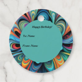 Kleurrijke Bloem Boho Bedankjes Labels