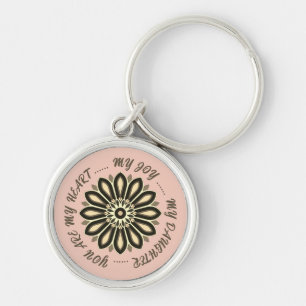 KLEURRIJKE BLOEM CADOAU VOOR MOM DAD ZUS ZOON BAAS SLEUTELHANGER
