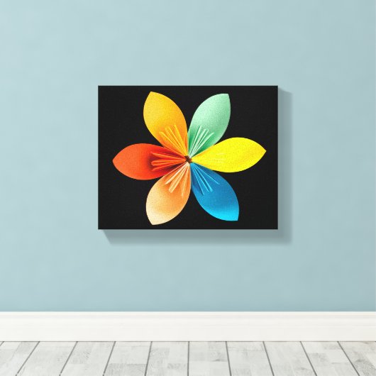 Kleurrijke Bloem Canvas Afdruk (Insitu (Houten vloer))