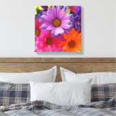 Kleurrijke Bloem Daisies Canvas Single Afdruk (Insitu (Slaapkamer))