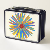 Kleurrijke Bloem Eenvoudige Elegante Aangepaste Na (Achterkant)