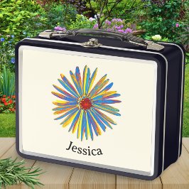 Kleurrijke Bloem Eenvoudige Elegante Aangepaste Na