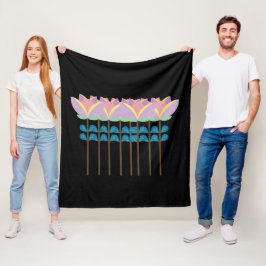 Kleurrijke Bloem Fleece Deken