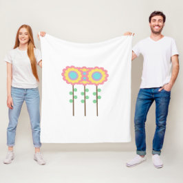 Kleurrijke Bloem Fleece Deken