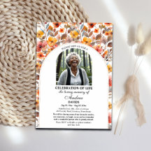 Kleurrijke bloem foto rouwkaart levensviering