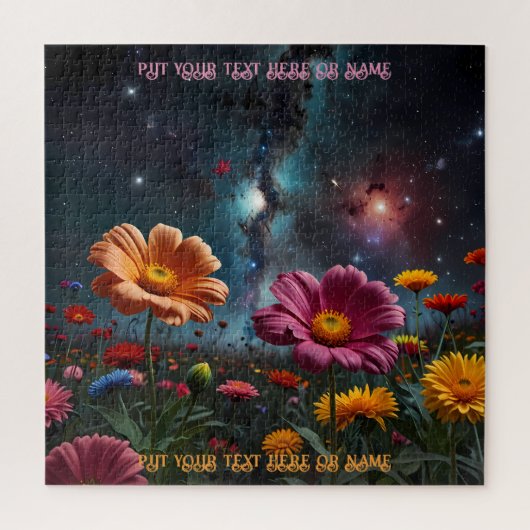 Kleurrijke Bloem Galaxy & Universum Gift Legpuzzel (Verticaal)