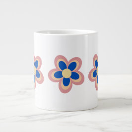 Kleurrijke Bloem Grote Koffiekop