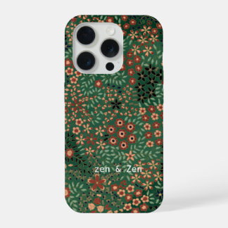 Kleurrijke Bloem I Japanse Kunst I Groen en Rood iPhone 15 Pro Case