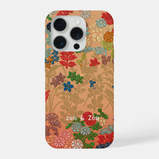 Kleurrijke Bloem I Japanse Kunst I Roze en Vintage iPhone 15 Pro Case