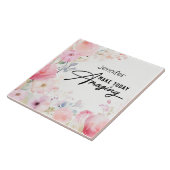 Kleurrijke Bloem Inspirerend Keramische Tegel Tegeltje (Zijkant)