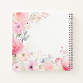 Kleurrijke Bloem Inspirerend Spiraal Notitieboek (Achterkant)