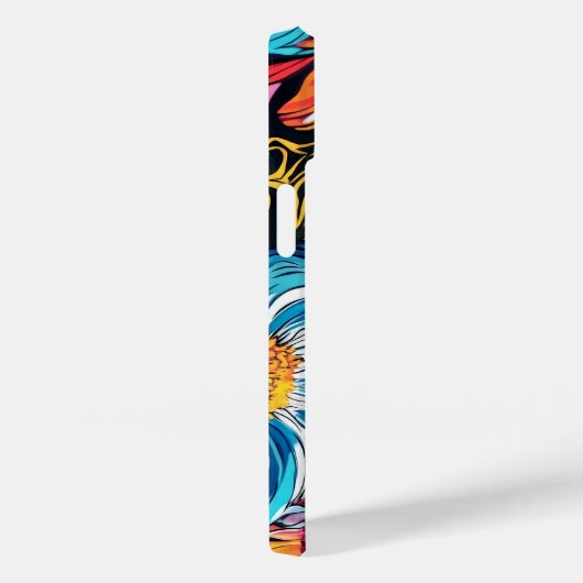 Kleurrijke Bloem iPhone Case (Achterkant / Rechts)