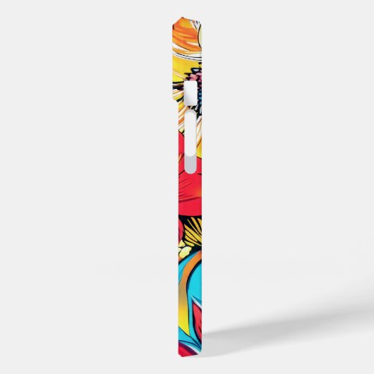 Kleurrijke Bloem iPhone Case (Achterkant / Links)