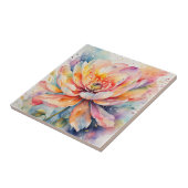 Kleurrijke Bloem Keramische Tegel Tegeltje (Zijkant)