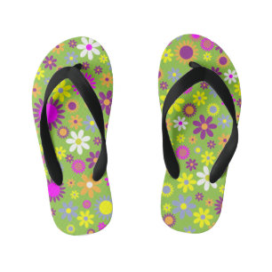 Kleurrijke Bloem Kinder Teenslippers