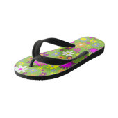 Kleurrijke Bloem Kinderen Flip Flops (Schuin)