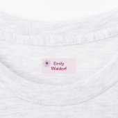 Kleurrijke bloem kindernaam kleding school labels (Aangebracht)